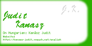 judit kanasz business card